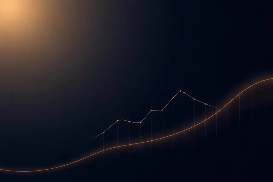 Abstract gold and navy graphic representing a high-yield savings offer